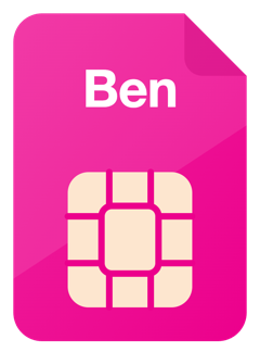Simkaart van Ben